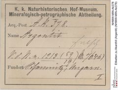 Etiketten zu Akanthit (Argentit) (NHMW-MIN-Ak378)